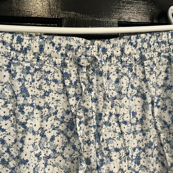 Gap Body Poplin PJ Pants Blue Floral Medium - Picture 3 of 7